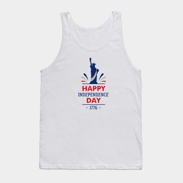 4th Of July Happy Independence Day 1776 Tank Top by TinPis